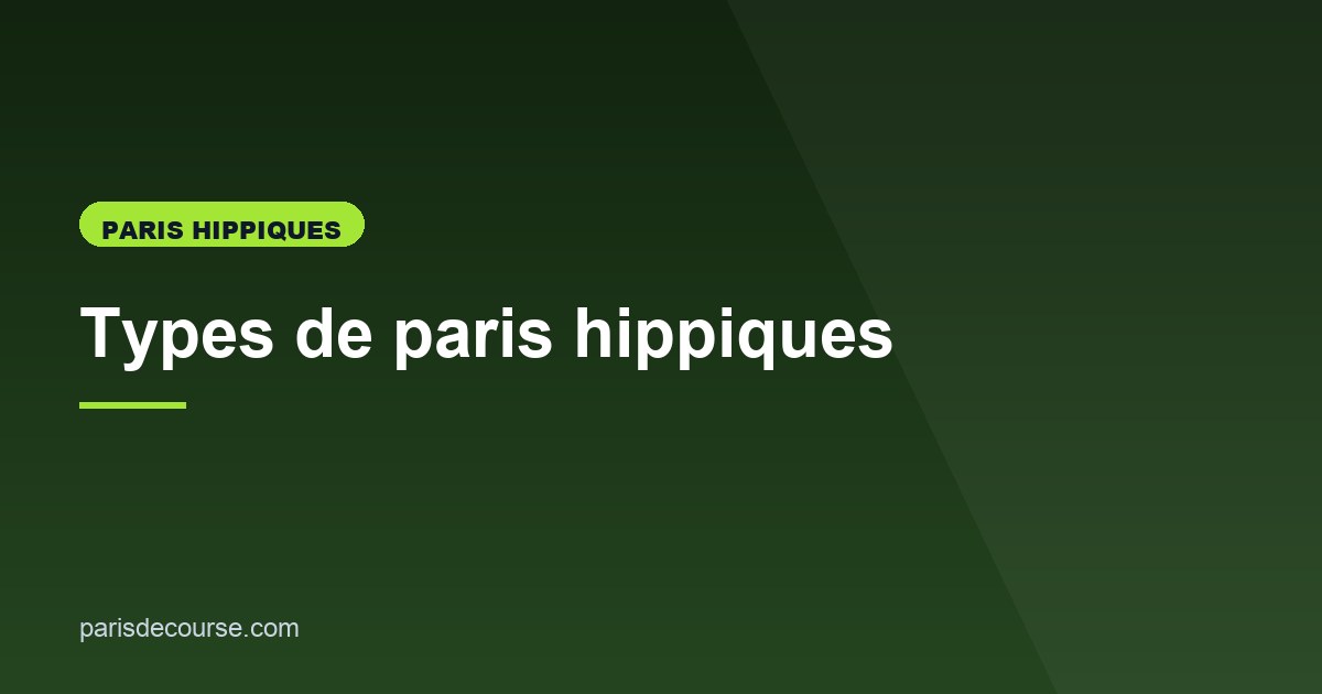 Illustration de l'article consacré aux types de paris hippiques